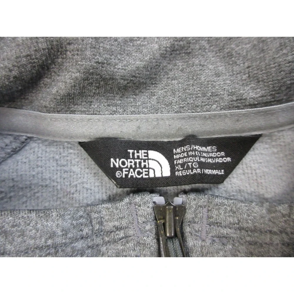 The North Face Jacket Mens XL Gray Full Zip Fleece American Logo‎ Stretch